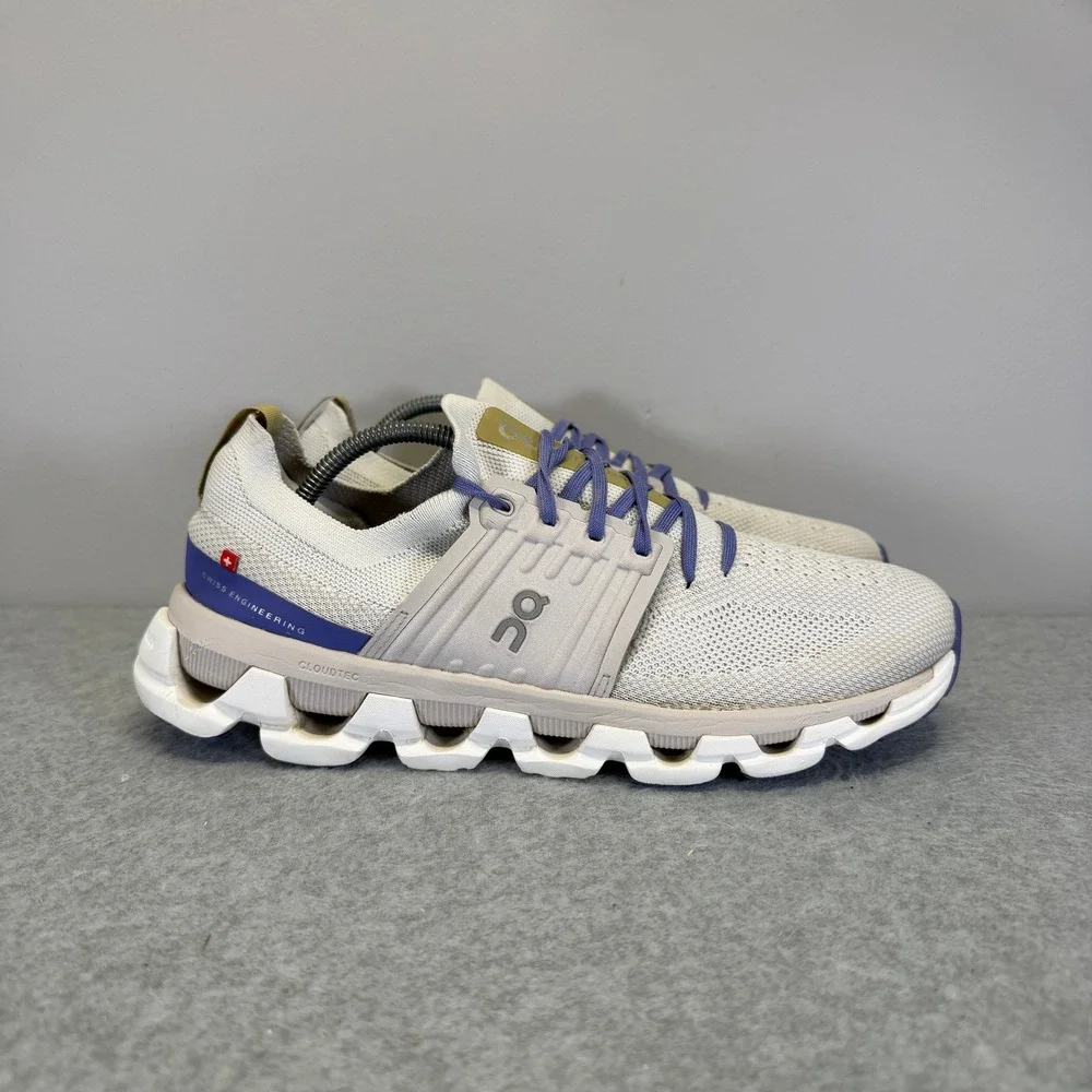 On Running Cloudswift Womens Shoes Size 9 White Purple Low Top Athletic Sneakers